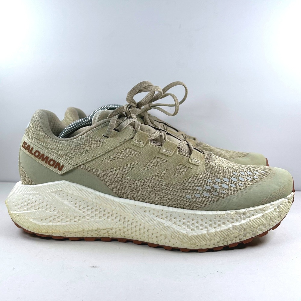 Salomon Aero Glide 2 GRVL Tan Running Shoes Mens 10 477973 Gravel Sneakers